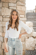 Niki Biki Right Decision V Neck Crop Top | (4 colors!)-Long Sleeve Tops-Rae Collective, Women's Online Fashion Boutique Located in Phoenix, Arizona (Scottsdale Area)