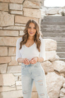 Niki Biki Right Decision V Neck Crop Top | (4 colors!)-Long Sleeve Tops-Rae Collective, Women's Online Fashion Boutique Located in Phoenix, Arizona (Scottsdale Area)