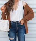 Busy Boss Babe Eyelash Lace V Neck Tank Top | S-2X 6 colors-Tanks-Rae Collective, Women's Online Fashion Boutique Located in Phoenix, Arizona (Scottsdale Area)