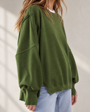 Oversized Drop Shoulder Pullover Sweatshirt
