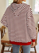 Lovelet Drawstring Striped Long Sleeve Hoodie-Rae Collective, Women's Online Fashion Boutique Located in Phoenix, Arizona (Scottsdale Area)