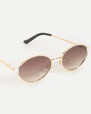 Golden Hour Oval Metal Frame Sunglasses