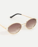 Golden Hour Oval Metal Frame Sunglasses