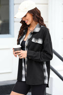 Plaid Button Down Collared Jacket-Rae Collective, Women's Online Fashion Boutique Located in Phoenix, Arizona (Scottsdale Area)