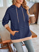 Lovelet Drawstring Striped Long Sleeve Hoodie-Rae Collective, Women's Online Fashion Boutique Located in Phoenix, Arizona (Scottsdale Area)