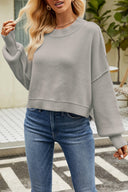 Round Neck Dropped Shoulder Sweater-Rae Collective, Women's Online Fashion Boutique Located in Phoenix, Arizona (Scottsdale Area)