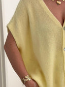 V-Neck Button Up Short Sleeve Cardigan-Tops-Rae Collective, Women's Online Fashion Boutique Located in Phoenix, Arizona (Scottsdale Area)