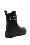 The Biker Black Buckle Lug-Sole Ankle Boot-Shoes-Krush Kandy, Women's Online Fashion Boutique Located in Phoenix, Arizona (Scottsdale Area)