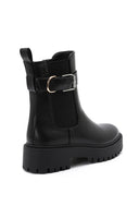 The Biker Black Buckle Lug-Sole Ankle Boot-Shoes-Krush Kandy, Women's Online Fashion Boutique Located in Phoenix, Arizona (Scottsdale Area)