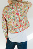 Floral Button Up Long Sleeve Winter Coat-Rae Collective, Women's Online Fashion Boutique Located in Phoenix, Arizona (Scottsdale Area)