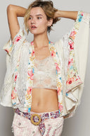 Oversized Floral Pattern Double Gauze Cardigan Sale