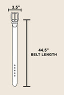 Vegan Leather Grommet Disc Chain Belt