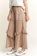 J.HER Mineral Wash Eyelet Pocket Ruffle Pants-Rae Collective, Women's Online Fashion Boutique Located in Phoenix, Arizona (Scottsdale Area)
