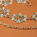 Turquoise Bloom Concho Chain Belt