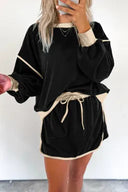 Chic Duo Contrast Pullover Skort Set | 4 Color Options-2 Piece Outfit Sets-Rae Collective, Women's Online Fashion Boutique Located in Phoenix, Arizona (Scottsdale Area)