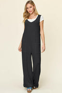Double Take Full Size Texture Sleeveless Wide Leg Jumpsuit-Rae Collective, Women's Online Fashion Boutique Located in Phoenix, Arizona (Scottsdale Area)