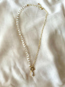 Morgan Clear Crystal Bead Gold Pendant Necklace-Necklace-Krush Kandy, Women's Online Fashion Boutique Located in Phoenix, Arizona (Scottsdale Area)