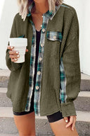 Plaid Button Down Collared Jacket-Rae Collective, Women's Online Fashion Boutique Located in Phoenix, Arizona (Scottsdale Area)