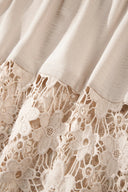 Floral Lace Hem Halter Maxi Dress