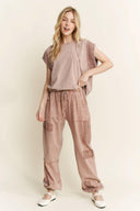MineralWash Eyelet detailed Boho Joggers-Krush Kandy, Women's Online Fashion Boutique Located in Phoenix, Arizona (Scottsdale Area)