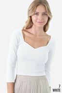 Peak-A-Boo, Sweatheart Crop Top-Long Sleeve Tops-Rae Collective, Women's Online Fashion Boutique Located in Phoenix, Arizona (Scottsdale Area)