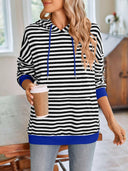 Lovelet Drawstring Striped Long Sleeve Hoodie-Rae Collective, Women's Online Fashion Boutique Located in Phoenix, Arizona (Scottsdale Area)