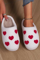 Heart Print Plush House Slippers-Slippers-Krush Kandy, Women's Online Fashion Boutique Located in Phoenix, Arizona (Scottsdale Area)