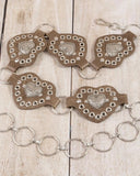 Sweetheart Concho Ring Chain Belt