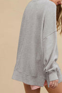 Side Slit Round Neck Long Sleeve Sweatshirt-Rae Collective, Women's Online Fashion Boutique Located in Phoenix, Arizona (Scottsdale Area)