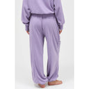 Ruffle Waist Burnout Jogger Pants