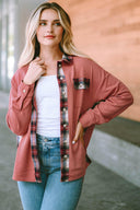 Plaid Button Down Collared Jacket-Rae Collective, Women's Online Fashion Boutique Located in Phoenix, Arizona (Scottsdale Area)