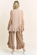 MineralWash fun Side Ruffle Croppped pants HP5796-Krush Kandy, Women's Online Fashion Boutique Located in Phoenix, Arizona (Scottsdale Area)