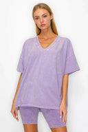 Storm Wash V-Neck Tee-Tops-Rae Collective, Women's Online Fashion Boutique Located in Phoenix, Arizona (Scottsdale Area)