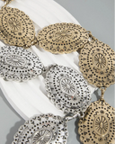 Starburst Scalloped Concho Chain Belt