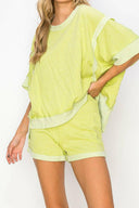 Oversize Reverse Contrast Banded Top-Tops-Rae Collective, Women's Online Fashion Boutique Located in Phoenix, Arizona (Scottsdale Area)