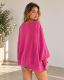 Oversized Drop Shoulder Pullover Sweatshirt