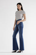 Distressed High Rise Flare Jeans-Denim-Krush Kandy, Women's Online Fashion Boutique Located in Phoenix, Arizona (Scottsdale Area)