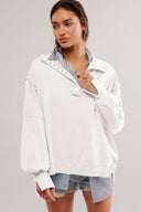 Exposed Seam Side Slit Long Sleeve Sweatshirt-Rae Collective, Women's Online Fashion Boutique Located in Phoenix, Arizona (Scottsdale Area)