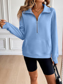 Ivy Lane Half Zip Raglan Sleeve Sweatshirt-Rae Collective, Women's Online Fashion Boutique Located in Phoenix, Arizona (Scottsdale Area)