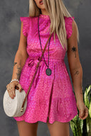 Leopard Tie Belt Tiered Dress-Rae Collective, Women's Online Fashion Boutique Located in Phoenix, Arizona (Scottsdale Area)