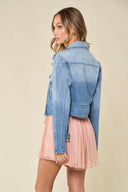Rebel Heart Denim Moto Jacket-Jackets-Krush Kandy, Women's Online Fashion Boutique Located in Phoenix, Arizona (Scottsdale Area)