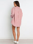 Bon Voyage Striped Button Down Top & Shorts Set-2 Piece Outfit Sets-Rae Collective, Women's Online Fashion Boutique Located in Phoenix, Arizona (Scottsdale Area)