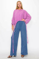 Wander Free Mineral Washed Boho Sweatshirt-Bottoms-Rae Collective, Women's Online Fashion Boutique Located in Phoenix, Arizona (Scottsdale Area)