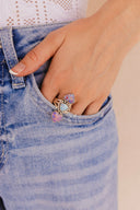 Opal Heart Stone Crawler-Crawler Rings-Rae Collective, Women's Online Fashion Boutique Located in Phoenix, Arizona (Scottsdale Area)