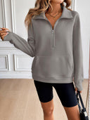 Ivy Lane Half Zip Raglan Sleeve Sweatshirt-Rae Collective, Women's Online Fashion Boutique Located in Phoenix, Arizona (Scottsdale Area)