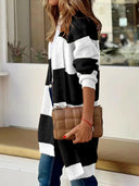 Contrast Open Front Long Sleeve Cardigan-Rae Collective, Women's Online Fashion Boutique Located in Phoenix, Arizona (Scottsdale Area)