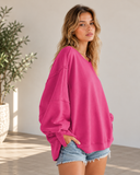 Oversized Drop Shoulder Pullover Sweatshirt