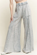 J.Her Mineral Wash Eyelet Flare Pants
