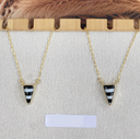 Krush Gold Stripe Stone Necklace-Necklaces-Rae Collective, Women's Online Fashion Boutique Located in Phoenix, Arizona (Scottsdale Area)