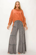 Wander Free Mineral Washed Boho Sweatshirt-Bottoms-Rae Collective, Women's Online Fashion Boutique Located in Phoenix, Arizona (Scottsdale Area)